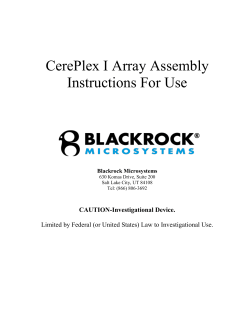 BrainGate™ Implantable Array Assembly (Sensor)