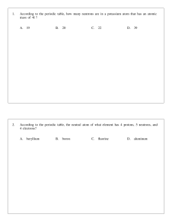 2. According to the periodic table, the neutral atom