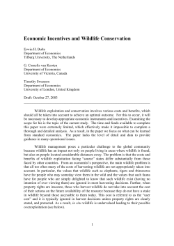 Economic Incentives and Wildlife Conservation