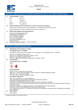 Pepsin SECTION 1: IDENTIFICATION OF THE SUBSTANCE
