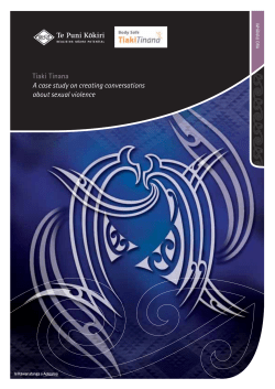 Tiaki Tinana : A case study on creating