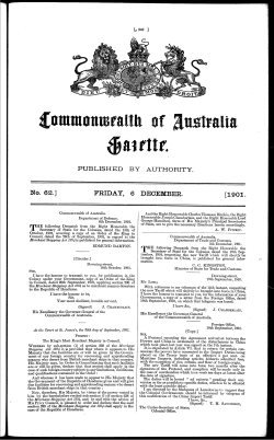 No 62, 6 December 1901 - Federal Register of Legislation