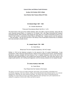 EDYO Concert 11th October 2015 - Esher and Dittons Youth Orchestra