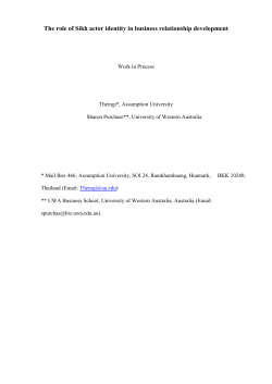 The role of Sikh actor identity in business relationship development