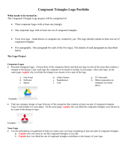 Congruent Triangles Logo Portfolio