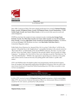 Honor Roll 02-20-15 - Connecticut Public Broadcasting