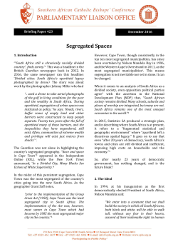 BP 423 Segregated Spaces Jan 2016