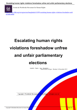 Escalating human rights violations foreshadow unfree and