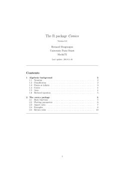 The R package Conics