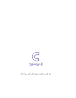 Macromedia Contribute User Manual