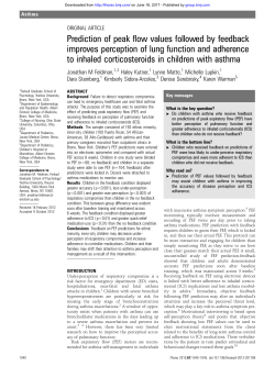 Prediction of peak flow values followed by feedback