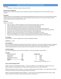 CM581A1 NUCLEIC ACIDS FOR NON-LIFE SCIENTISTS