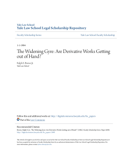 The Widening Gyre: Are Derivative Works Getting out of Hand?