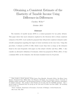 Obtaining a Consistent Estimate of the Elasticity of Taxable Income