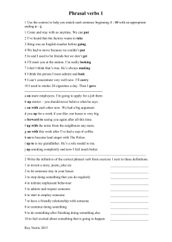 Phrasal verbs 1 - Macmillan English