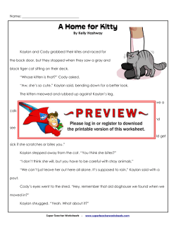 A Home for Kitty - superteacherworksheets.com
