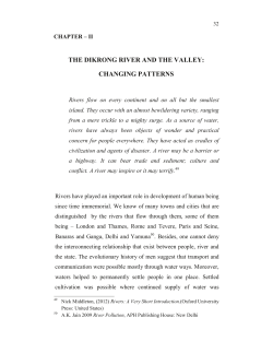 THE DIKRONG RIVER AND THE VALLEY: CHANGING PATTERNS