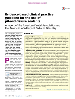 Evidence-based clinical practice guideline for the use of pit