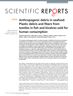 Anthropogenic debris in seafood: Plastic debris and