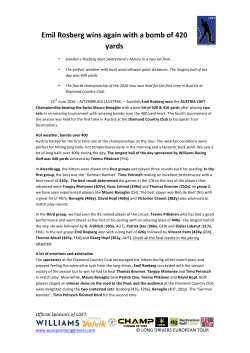 Emil Rosberg wins again with a bomb of 420 yards