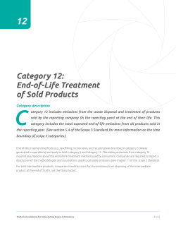 Category 12: End-of-Life Treatment of Sold Products