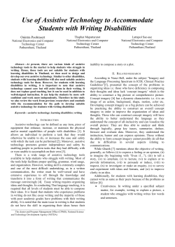 Use of Assistive Technology to Accommodate Students with Writing