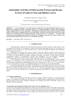 Antioxidant Activities of Ethyl acetate Extract and Hexane Extract of