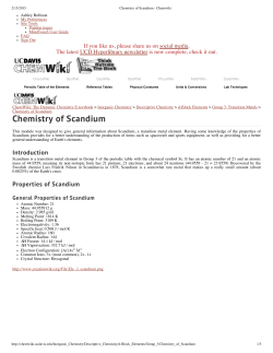 Chemistry of Scandium - Chemwiki