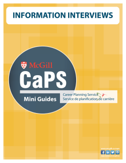 CaPS Mini Guide: Information Interviews