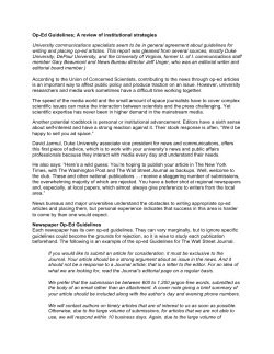op-ed writing and guidelines