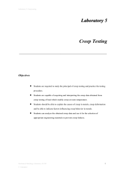 Laboratory5 Creep Testing
