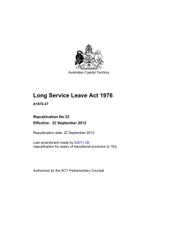 Long Service Leave Act 1976