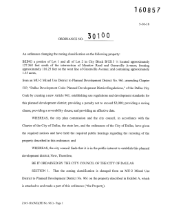 5-16-16 An ordinance changing the zoning classification on the