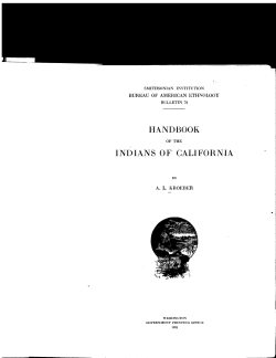 HANDBOOK INDIANS OF CALIFORNIA