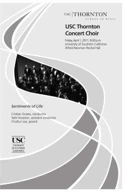 Concert Choir - USC Thornton School of Music