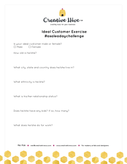 Ideal Customer Exercise #asaleadaychallenge