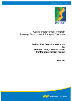CIP Stakeholder Consultation Report for Thomas Drive, Chevron