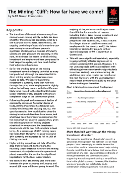The Mining `Cliff` – How far have we come