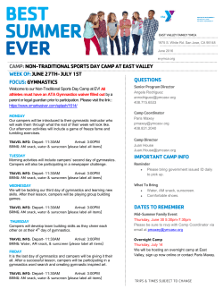 best summer ever - YMCA of Silicon Valley