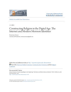 Constructing Religion In The Digital Age: The