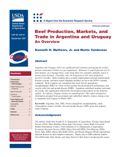 Beef Production, Markets, and Trade in Argentina and Uruguay: An