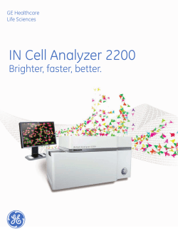 IN Cell Analyzer 2200 - GE Healthcare Life Sciences