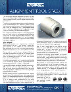 alignment tool stack - Castool Tooling Systems