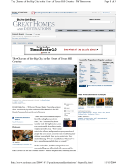 The Charms of the Big City in the Heart of Texas Hill Country Page 1