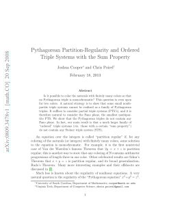 Pythagorean Partition-Regularity and Ordered Triple Systems with