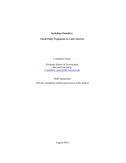 Including Outsiders: Social Policy Expansion in Latin America