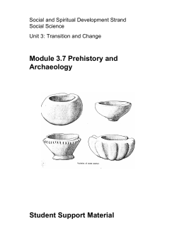 Module 3.7: Prehistory and Archaeology