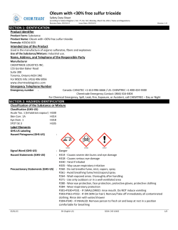 Oleum with sulfur trioxide