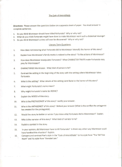 The Cask of Amontillado Questions