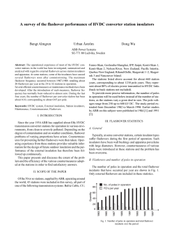 A survey of the flashover performance of HVDC